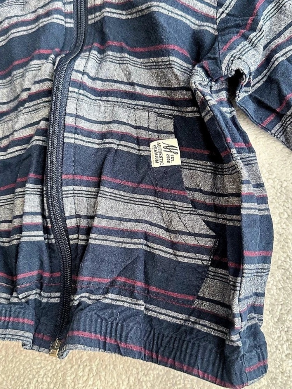 American Hawk Boys 2T Striped 3-Piece Set in Blue & Red - Picture 5 of 11